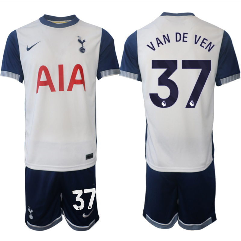 Men 2024-2025 Club Tottenham home White #37 Soccer Jersey->tottenham jersey->Soccer Club Jersey